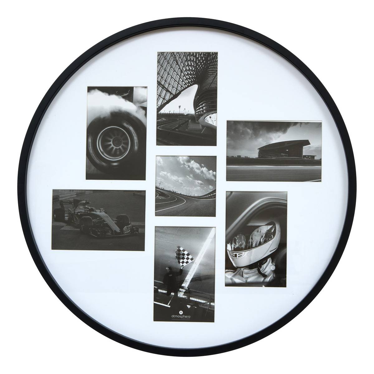 Pêle-mêle rond 7 photos design épuré ALICE, ATMOSPHERA