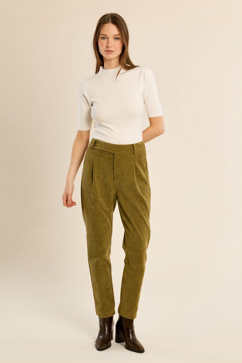 Pantalon carotte en velours, MOLLY BRACKEN