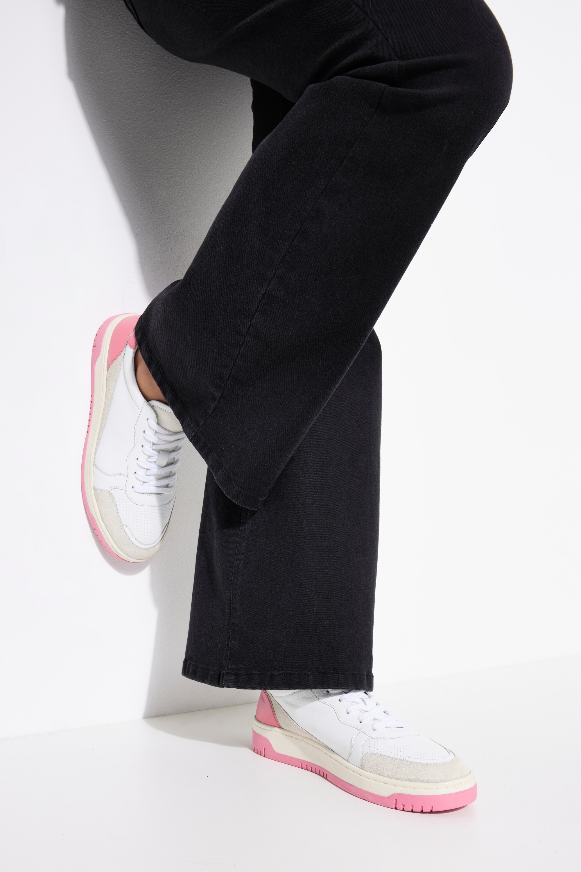 Sneakers en cuir , pied large, ULLA POPKEN