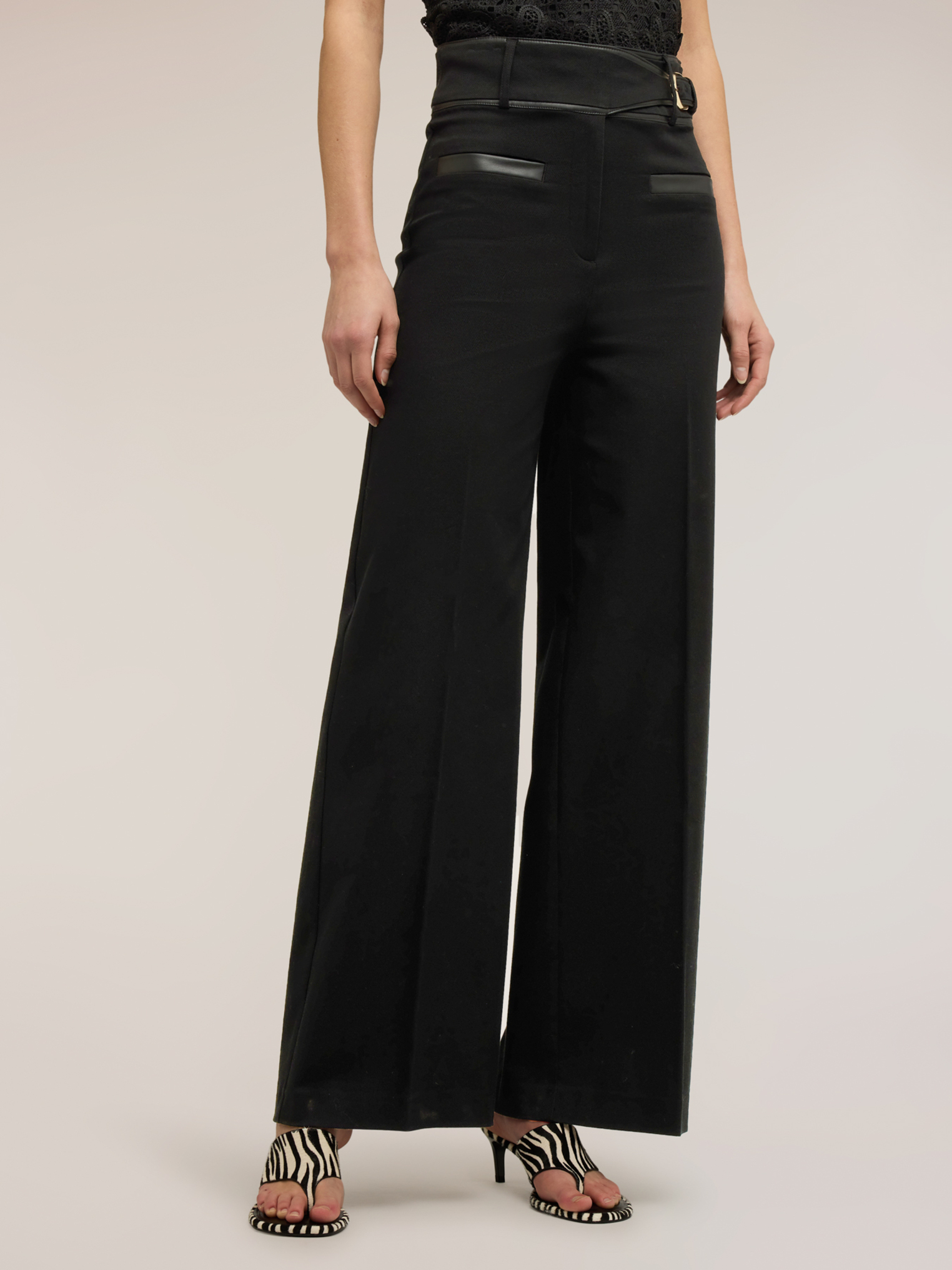 Pantalon palazzo taille haute, MOTIVI