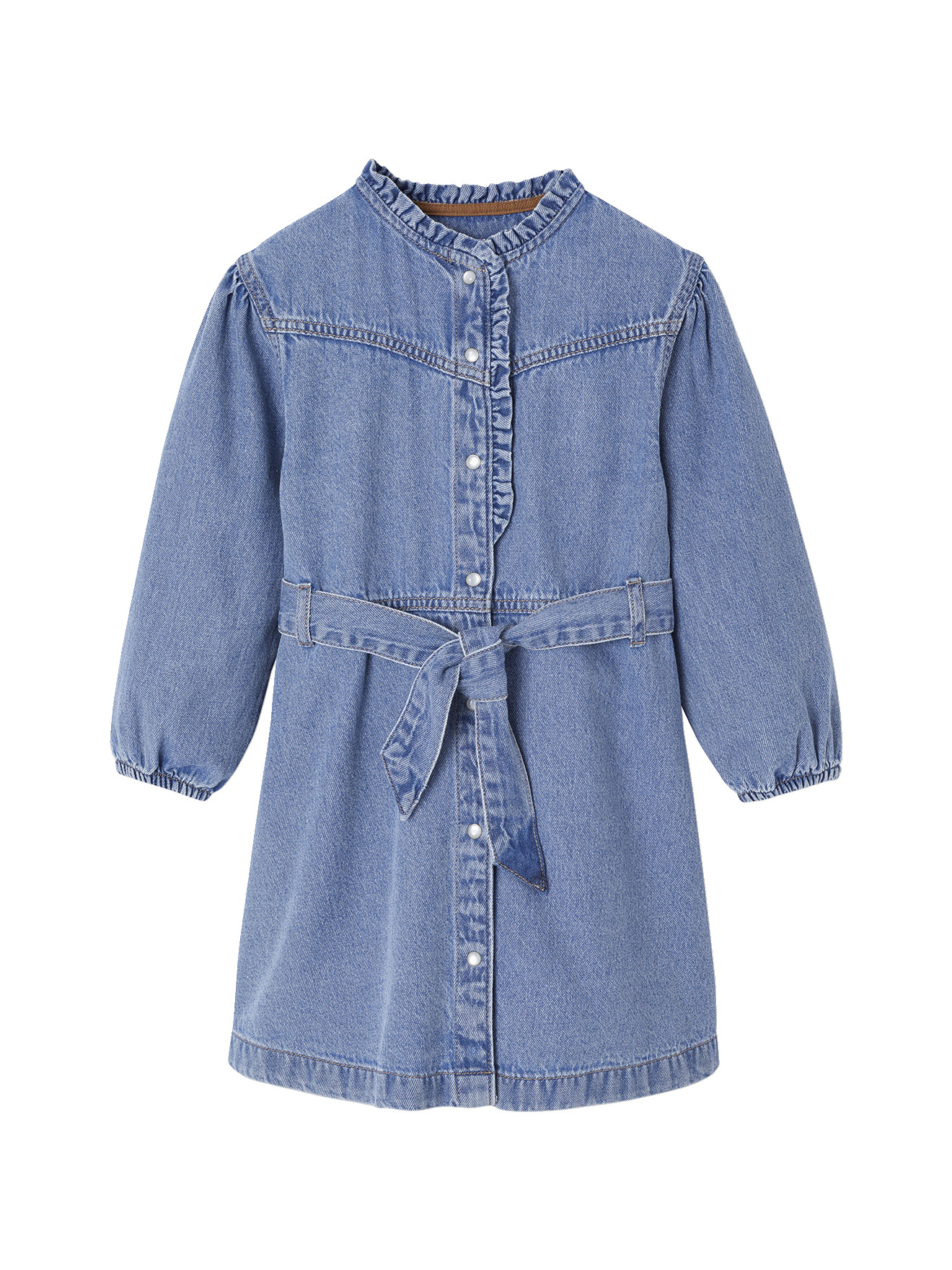 Robe en jean fantaisie, VERTBAUDET