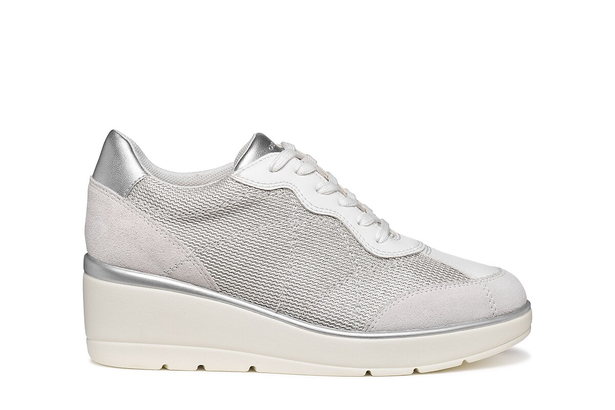 GEOX Zapatillas de cuña de piel Ilde