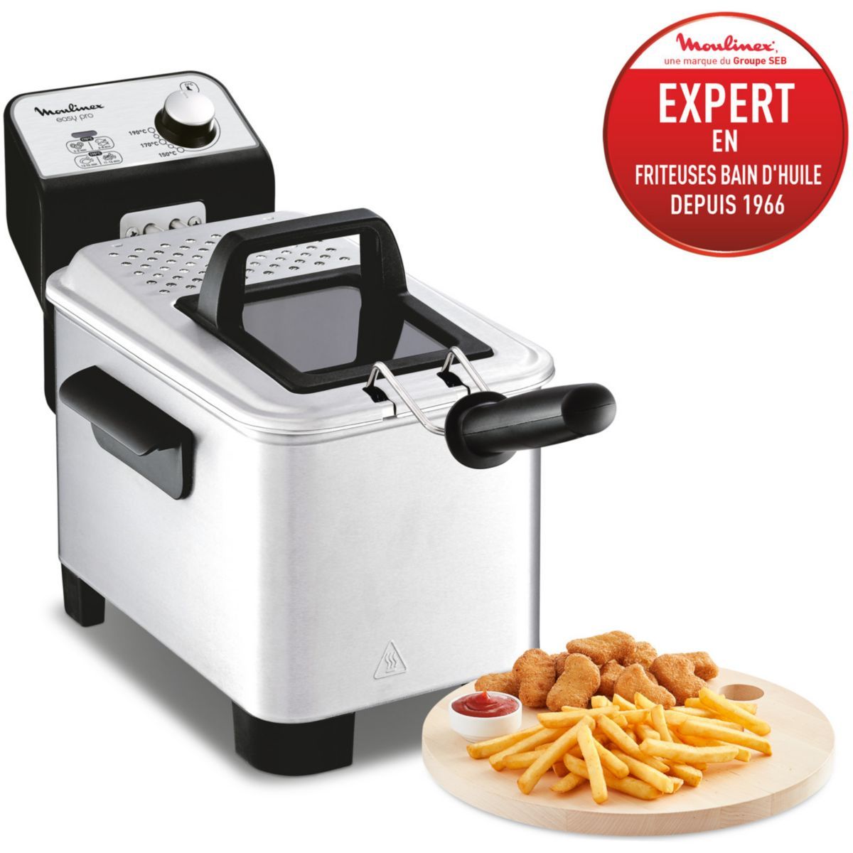 MOULINEX  Easy Fry Grill & Steam : Friture sans huile, grill, cuisson  vapeur en un seul appareil ! 