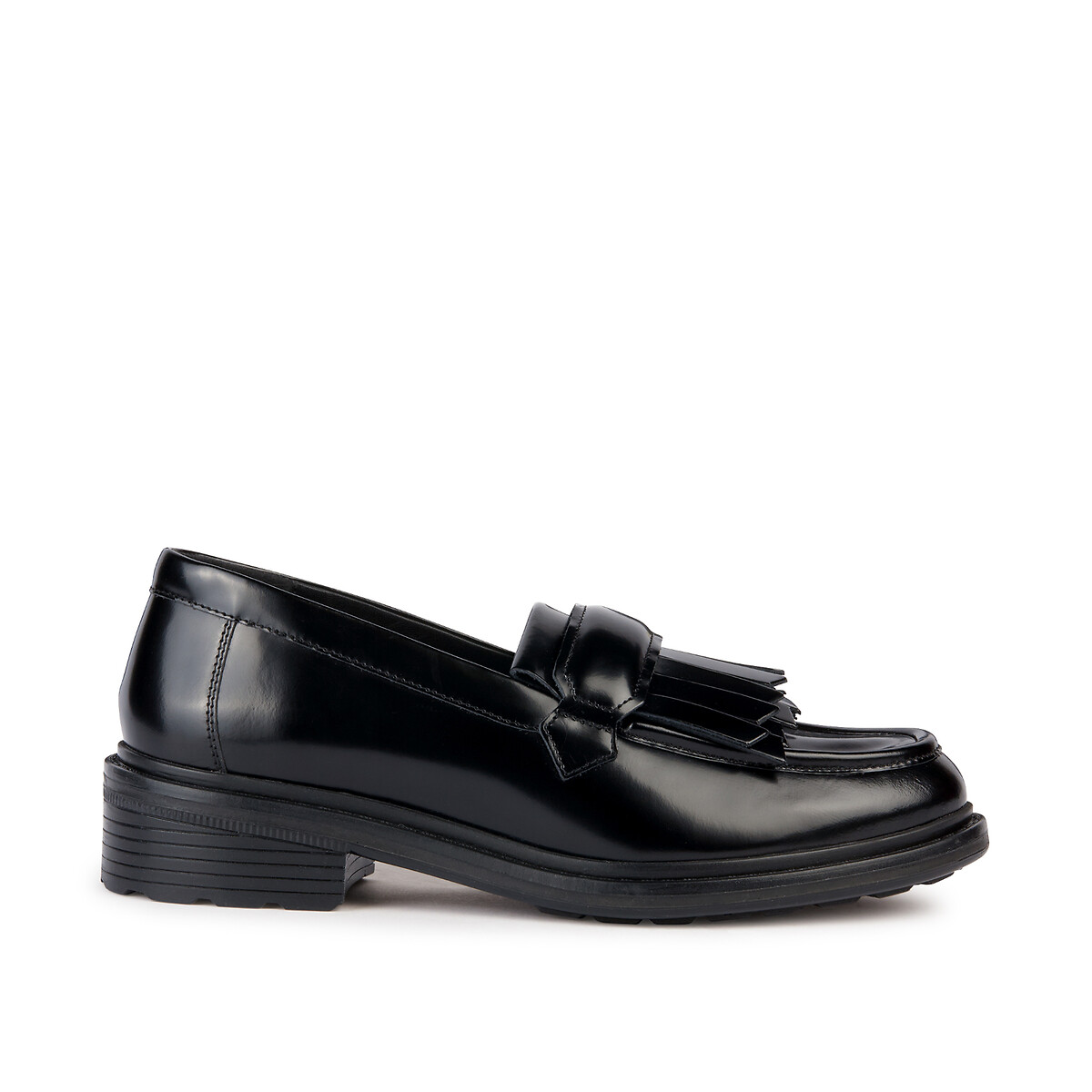 Walk pleasure breathable loafers in leather black Geox La Redoute