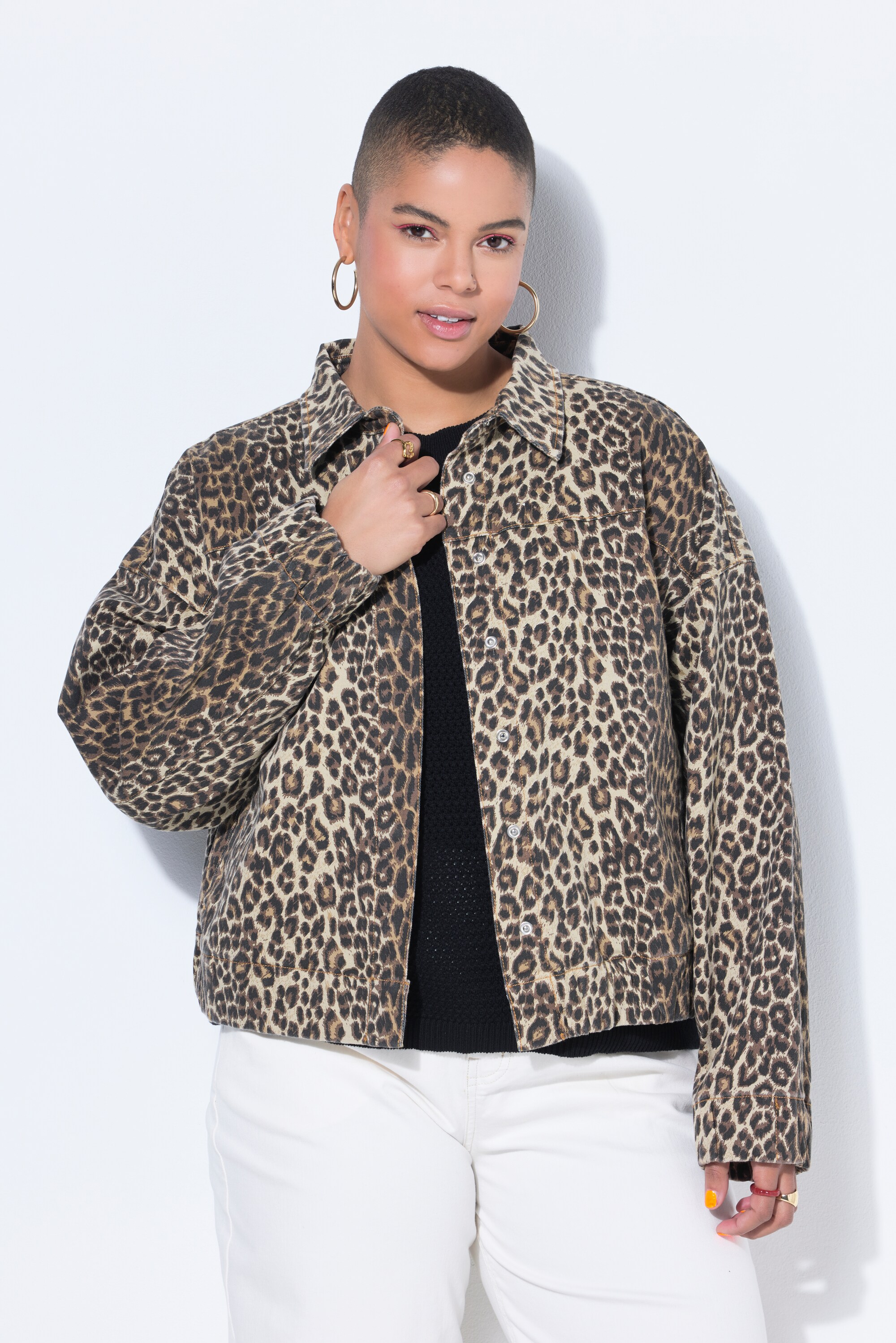 Blouson motif léopard, coupe oversize, STUDIO UNTOLD