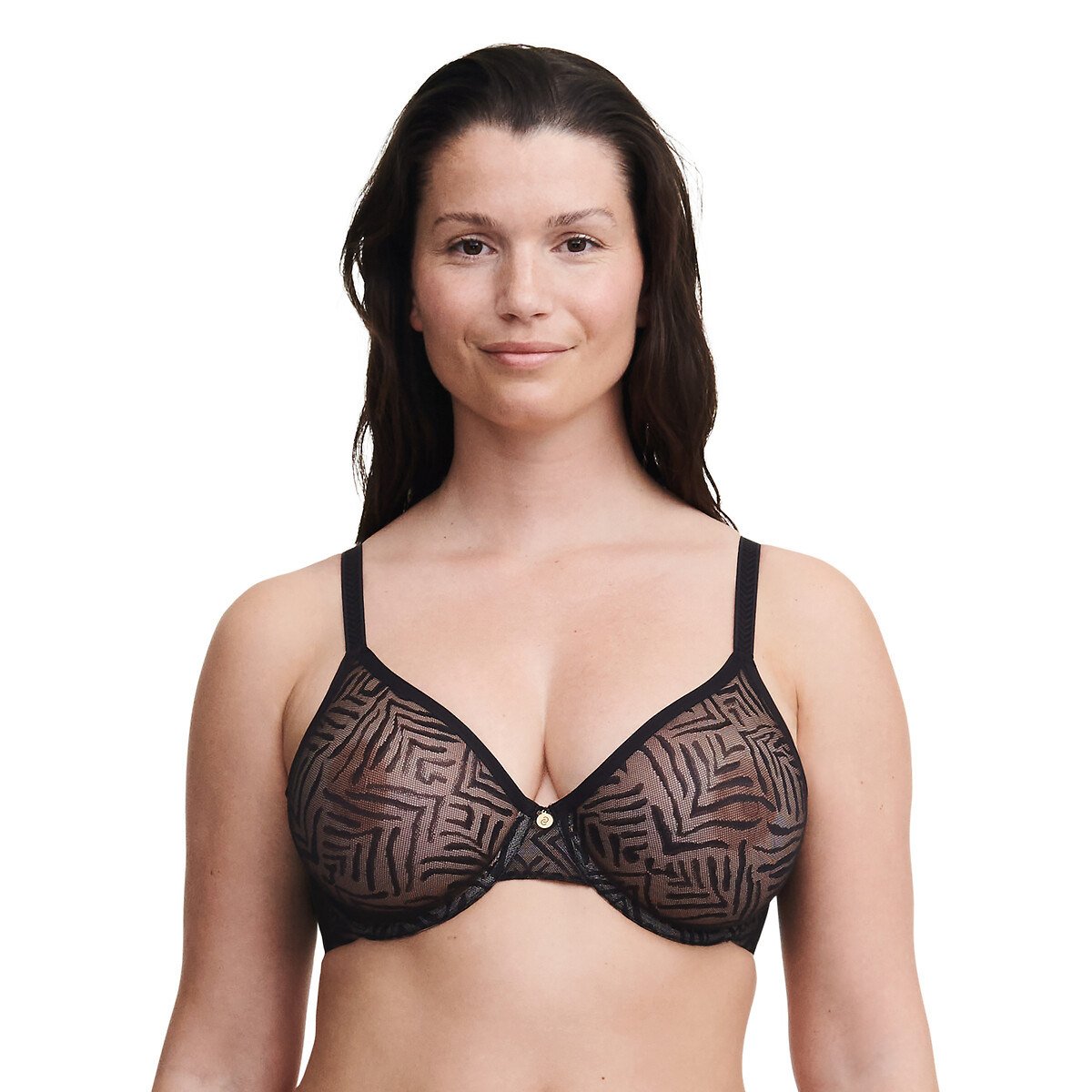 Chantelle Essentiall Bra Covering T-Shirt Bras Moulded Underwired Lingerie  Black