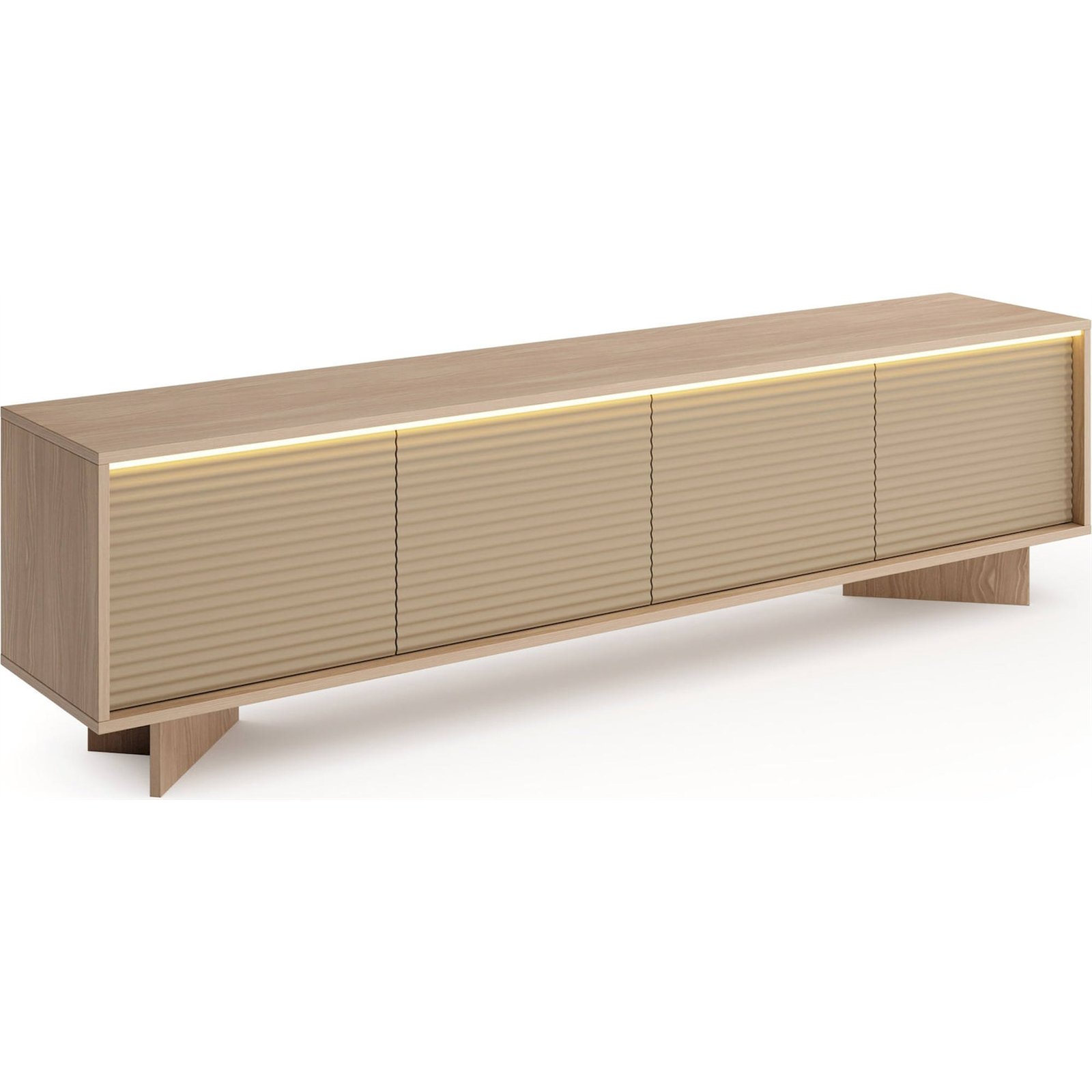 Meuble tv bois avec éclairage LED SEMI, RECOLLECTION