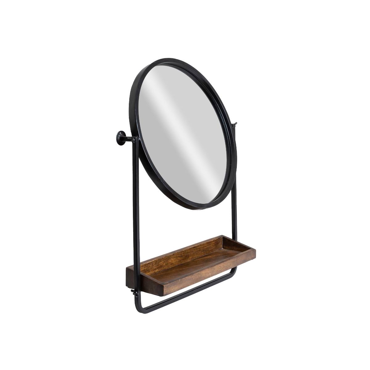 Miroir en métal et bois massif GARY, MADE IN MEUBLES