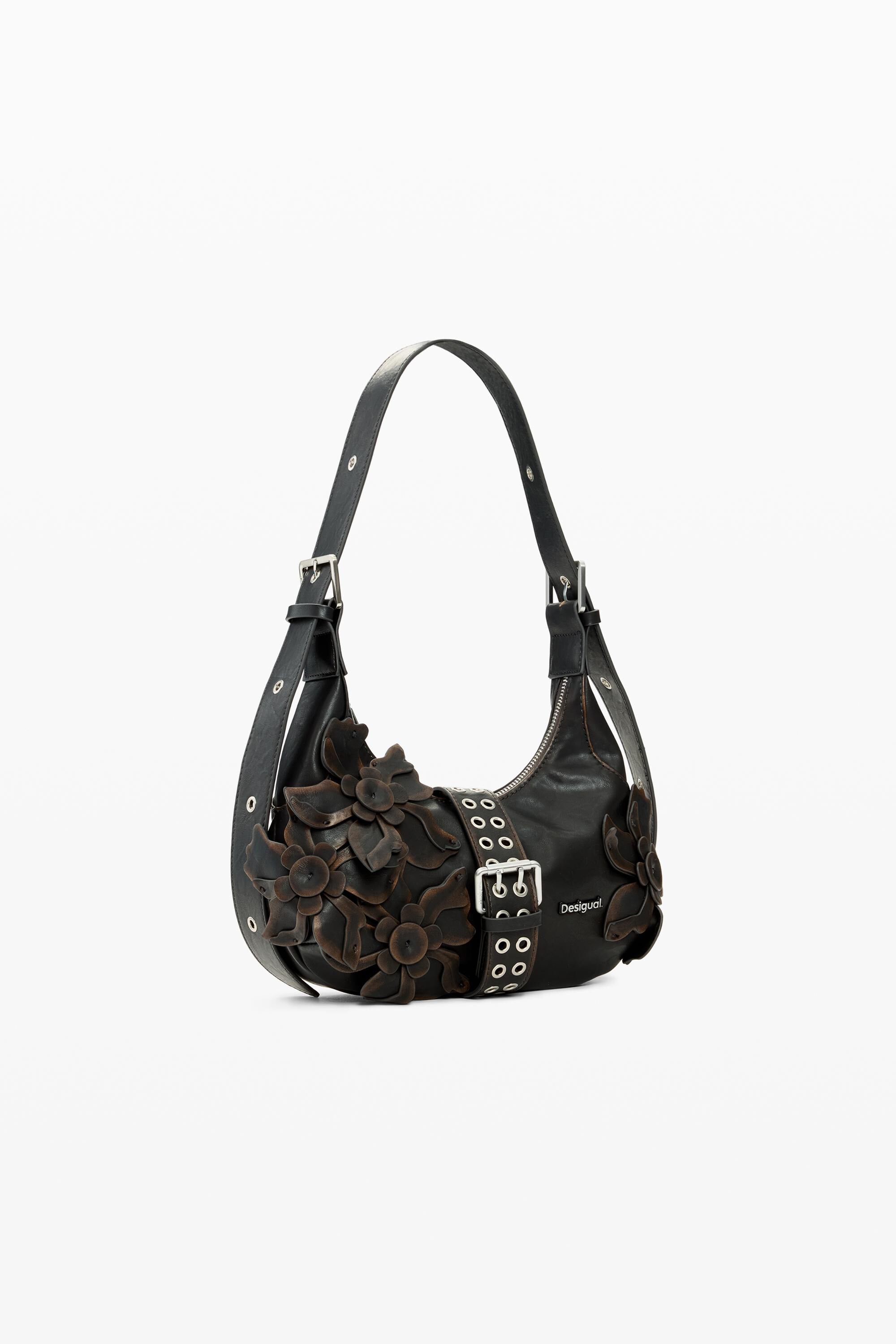 Petit sac appliques fleurs, DESIGUAL