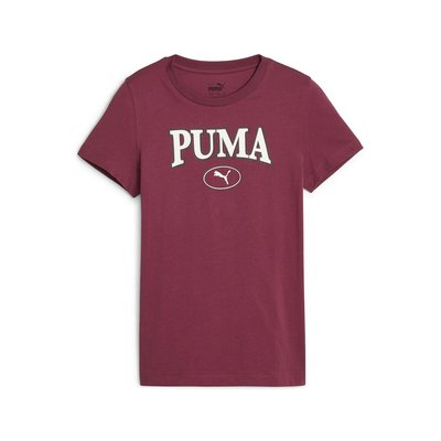 Logo Print Cotton T-Shirt with Short Sleeves PUMA