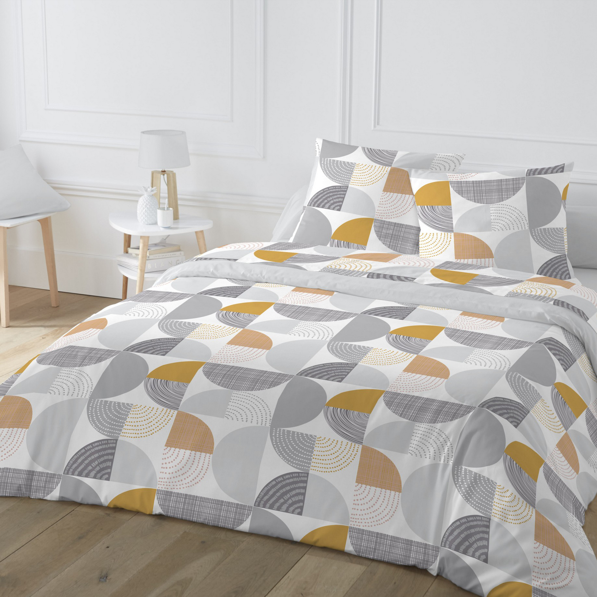 Parure de lit - Housse de couette + taie 100% Coton 51 fils, EDEN