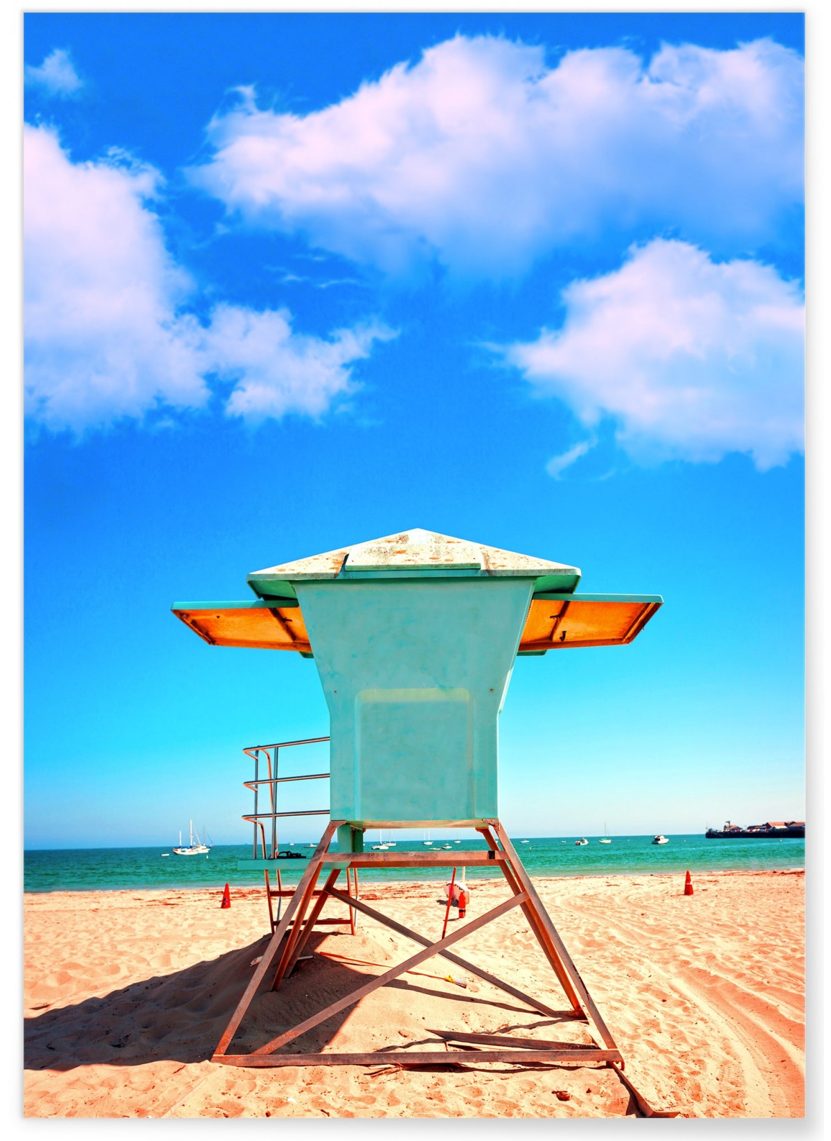 Poster Lifeguard Cabin on Beach, L'AFFICHERIE