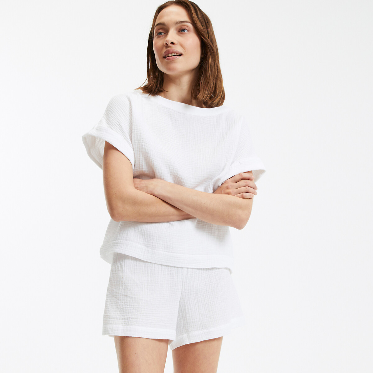 Pyjashort en gaze de coton