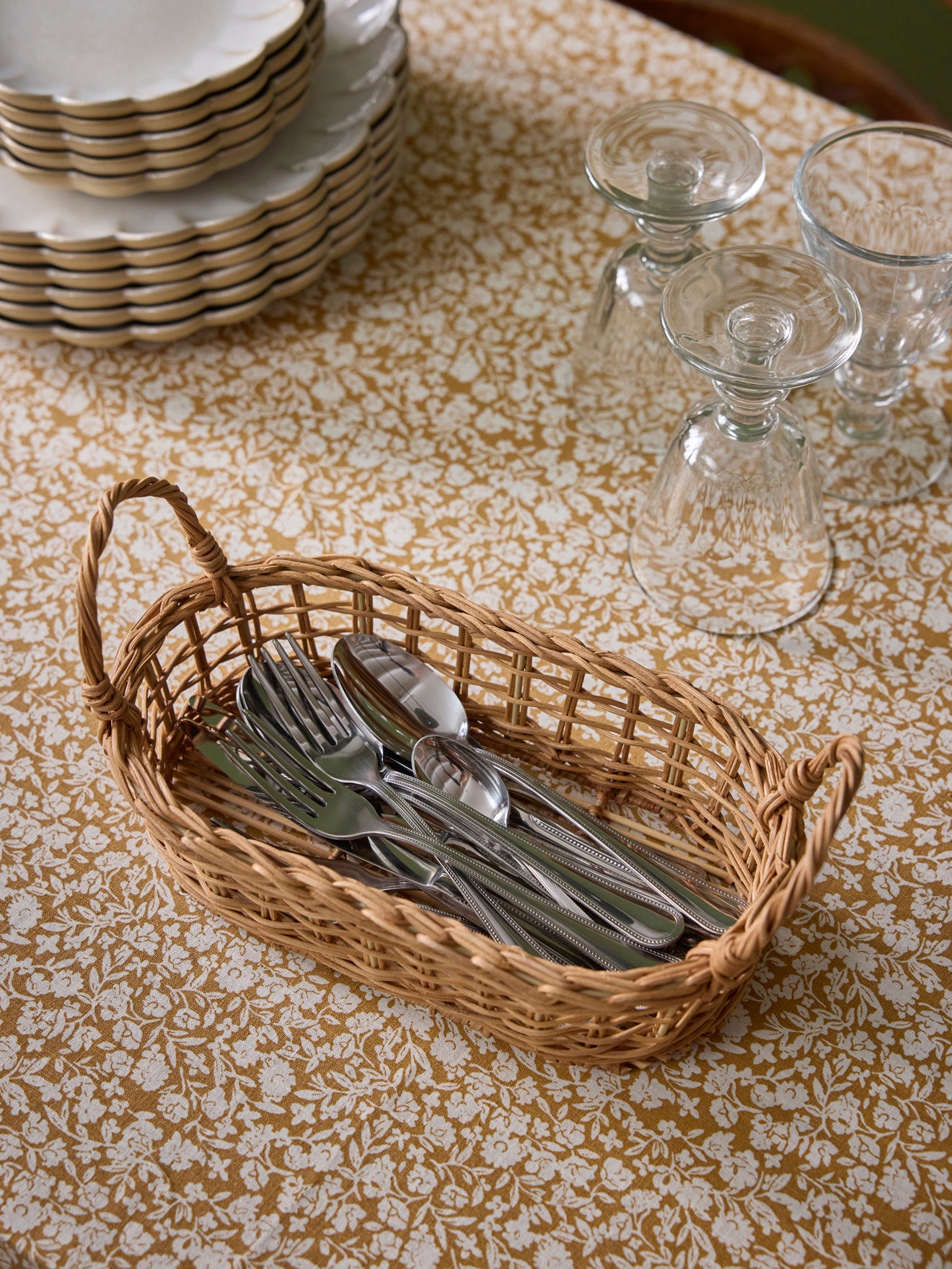 Panier de table en rotin - Taille M, CYRILLUS