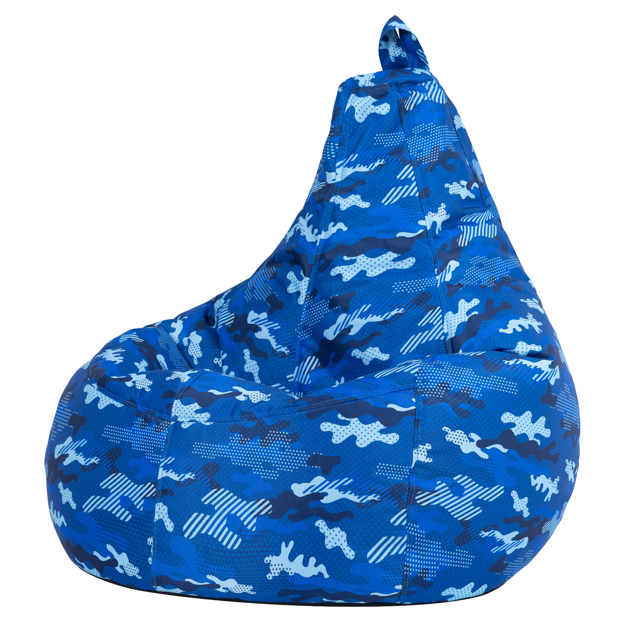 Pouf gaming poire à dossier haut imprimé camouflage Oeko-Tex® - DALTON, ICON