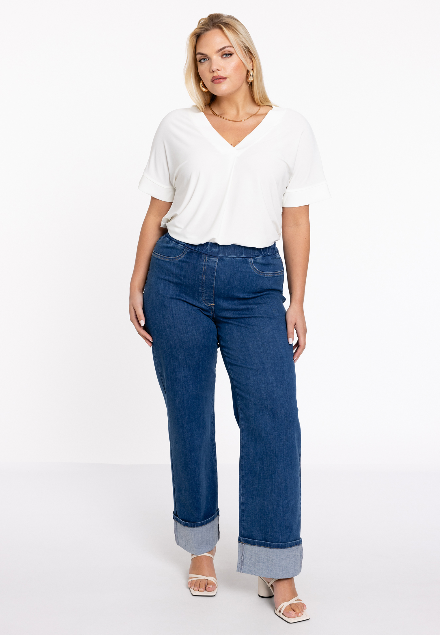 Jean avec une ceinture élastique, YOEK