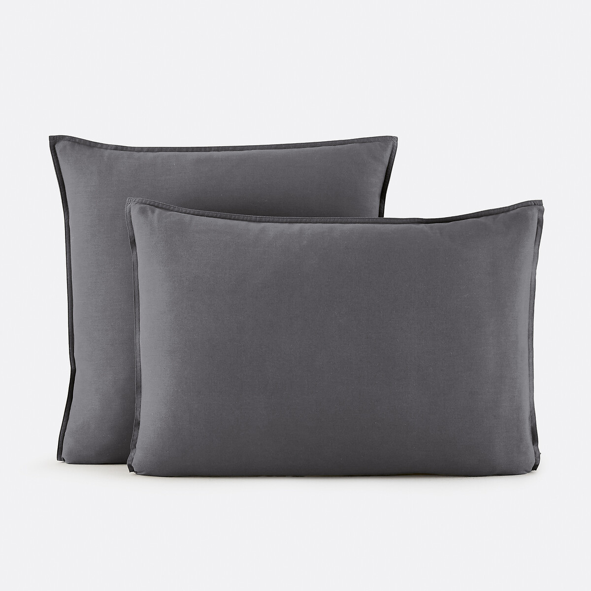Homescapes Federa In Cotone Egiziano 1000 Fili - Percalle Biologico, Ipoallergenica, Dark Charcoal Grey, 40x40 Cm