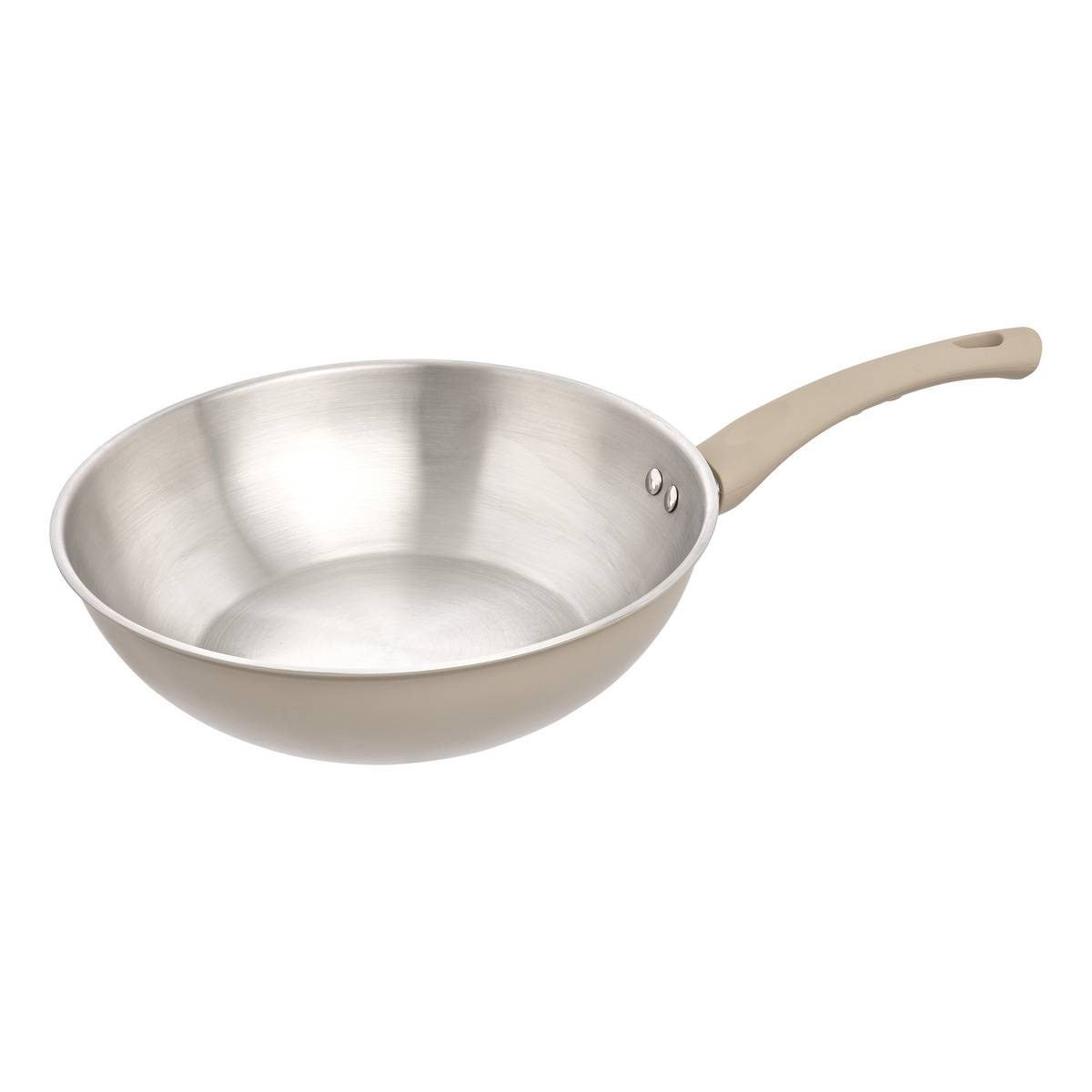 Wok 28cm en inox et aluminium SOLSTICE, 5FIVE SIMPLY SMART