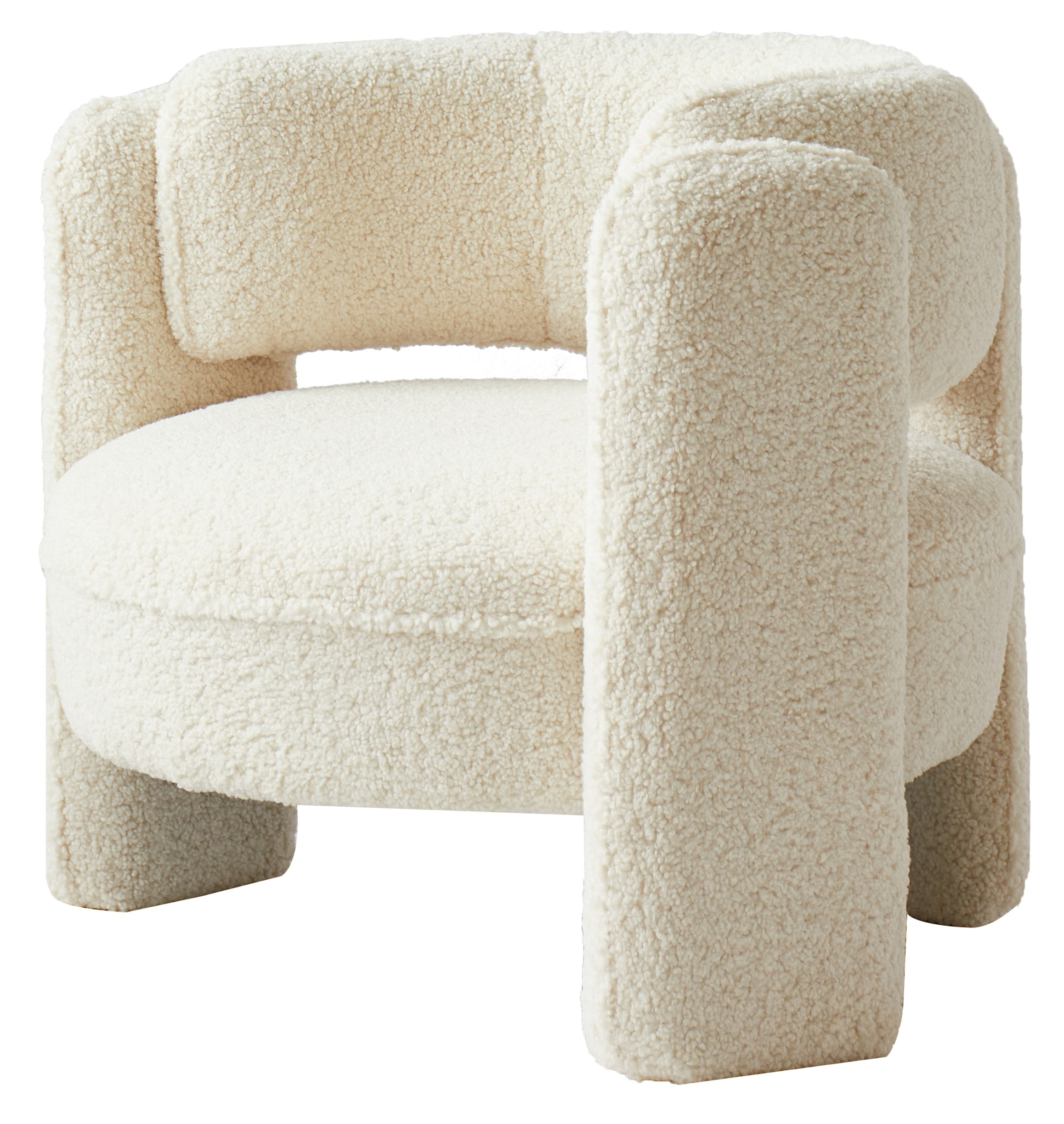 Fauteuil de salon en bouclette, BANGUI, NORDLYS