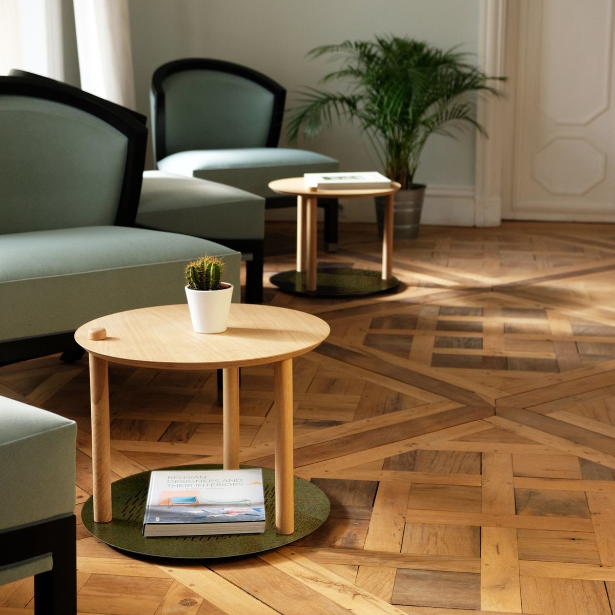 table de chevet by constance - chene & metal