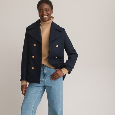 Short Pea Coat in Wool Mix LA REDOUTE COLLECTIONS