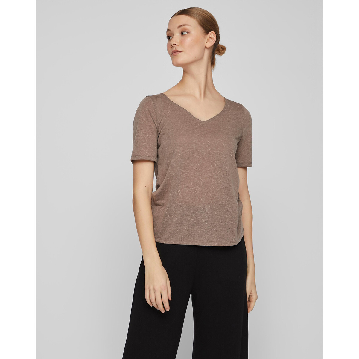 Vila shirt korte best sale mouw