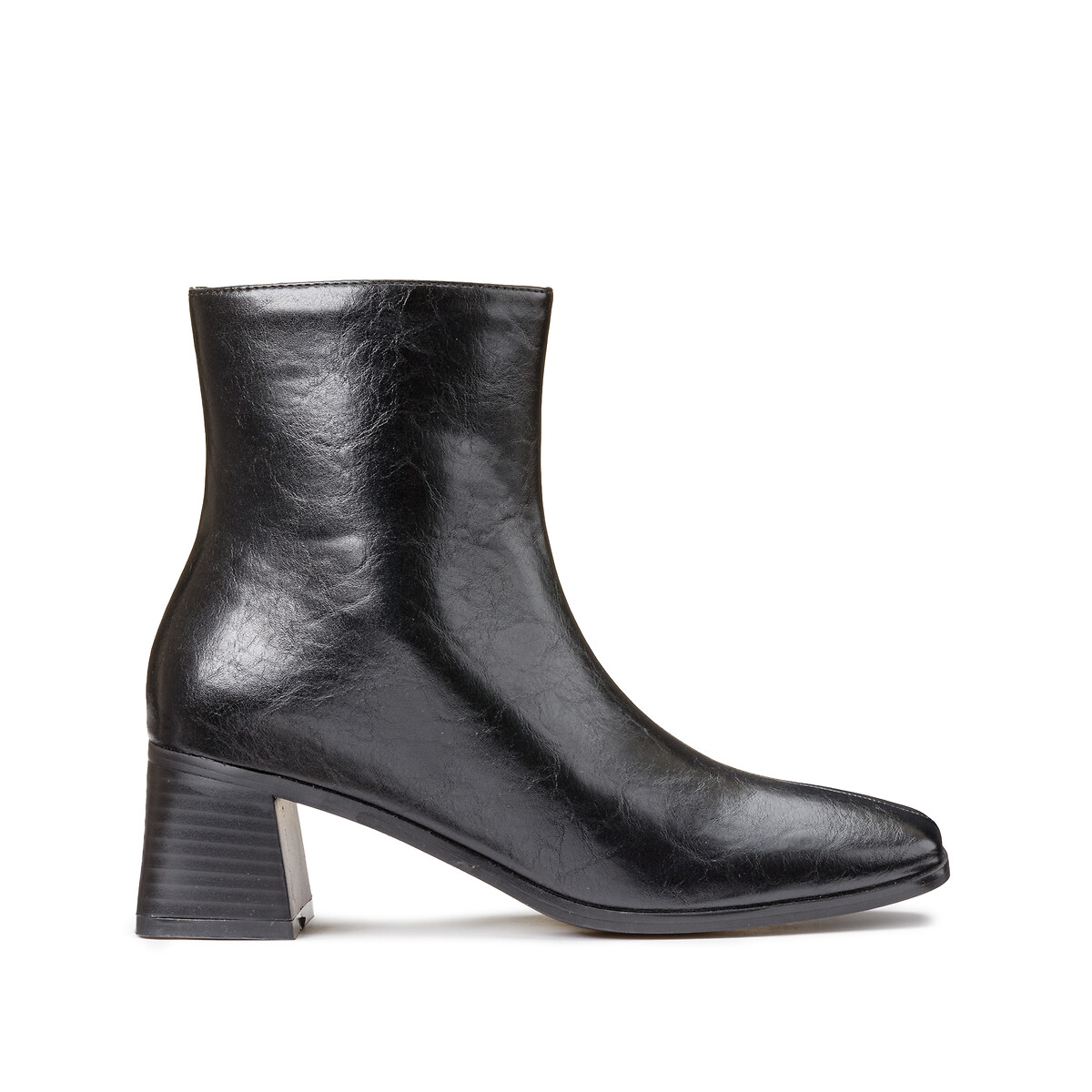 Block heel ankle boots black La Redoute Collections | La Redoute