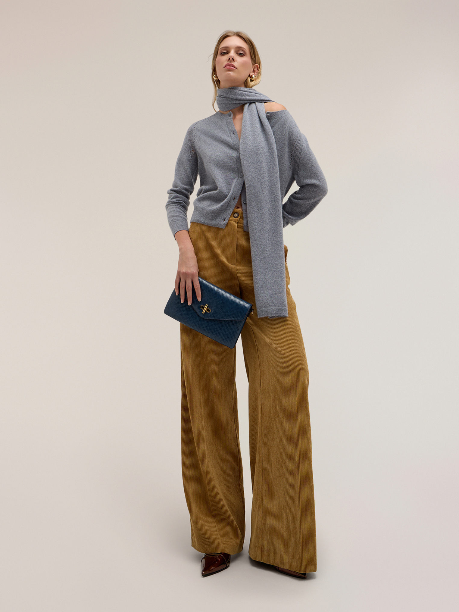 Pantalon palazzo côtelé, MOTIVI