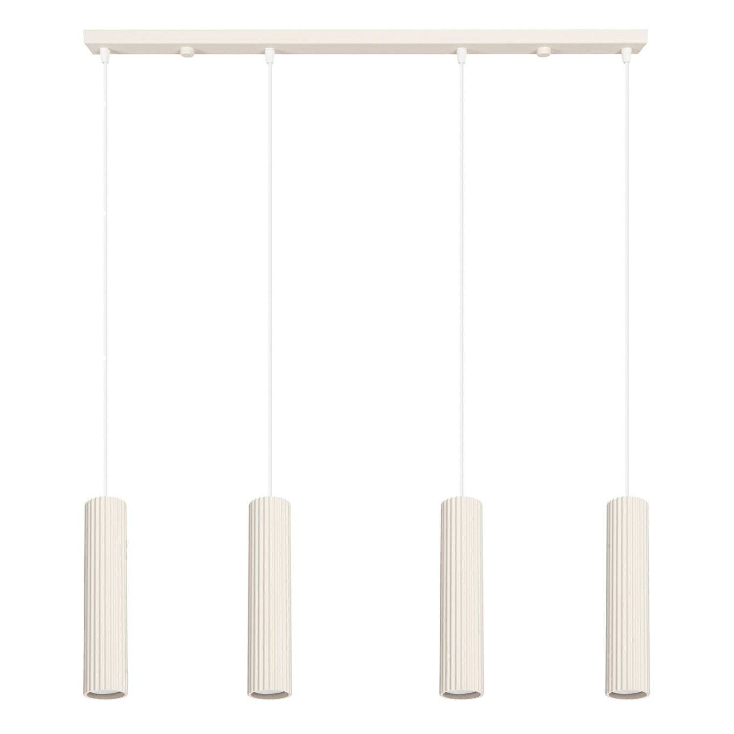 Suspension Aluminium Beige GU10 4 Karbon, EDEN