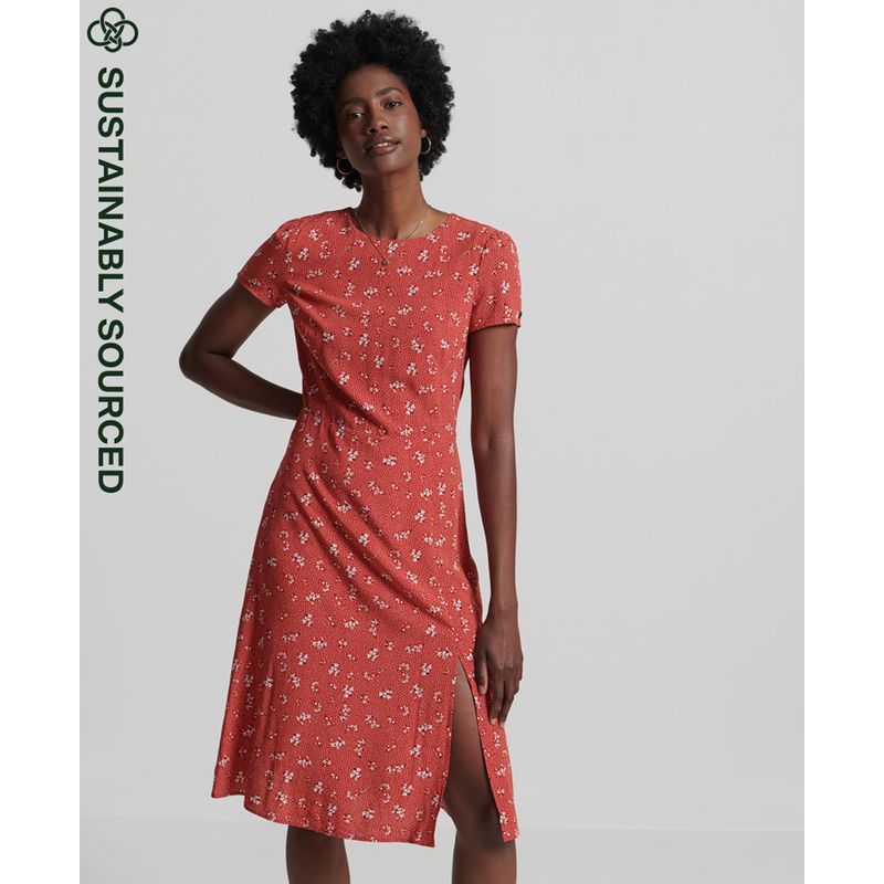 la redoute robe rouge femme