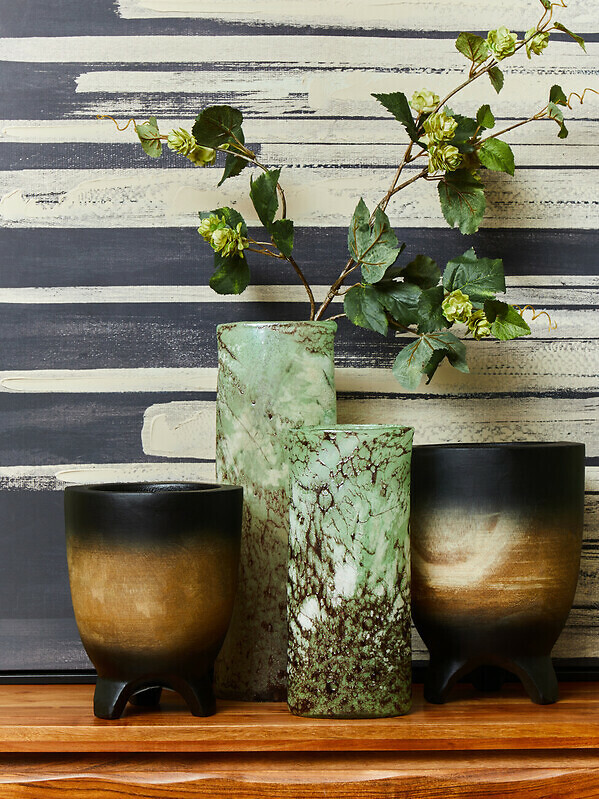 Small Black Ombre Planter, FIFTY FIVE SOUTH