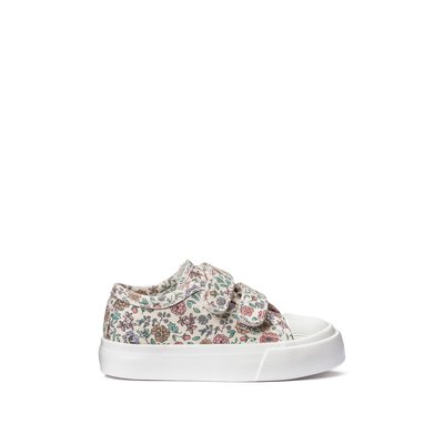 Kids Floral Print Trainers in Recycled Canvas with Touch 'n' Close Fastening LA REDOUTE COLLECTIONS