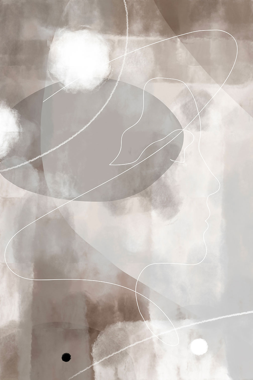 Tableau abstrait et soft line n°2, HEXOA