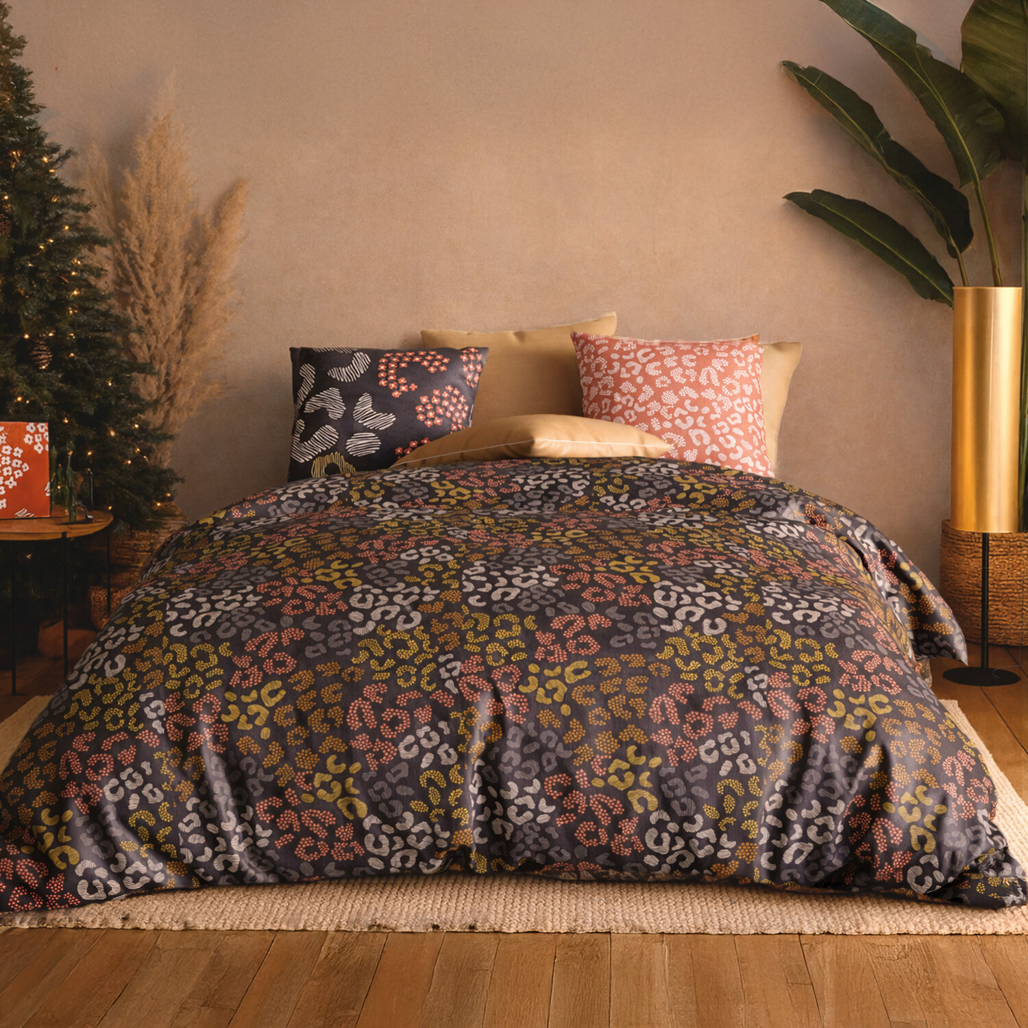Parure housse de couette en coton imprimée, Onalia, C DESIGN HOME TEXTILE