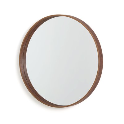 Ronde spiegel met notenhoutfineer Ø60 cm, Alaria LA REDOUTE INTERIEURS