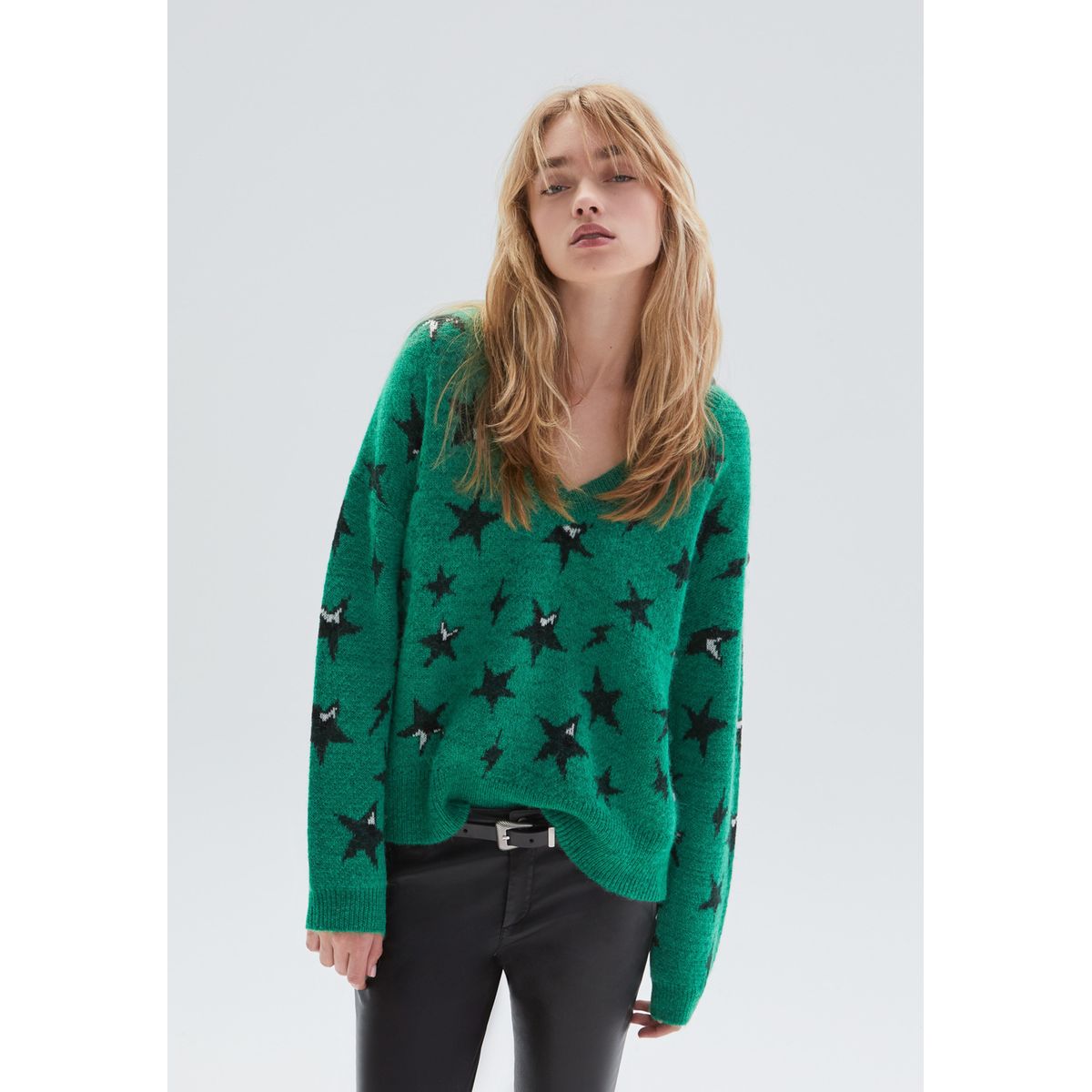 Pull vert discount femme la redoute