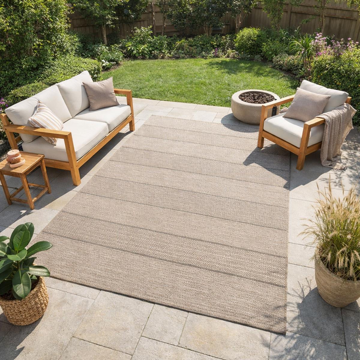 Tapis exterieur ISABELLA, structure robuste, idéal extérieur, UN AMOUR DE TAPIS