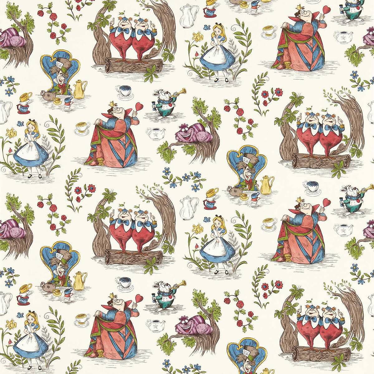 Alice In Wonderland Hundreds & Thousands Wallpaper, SANDERSON X DISNEY