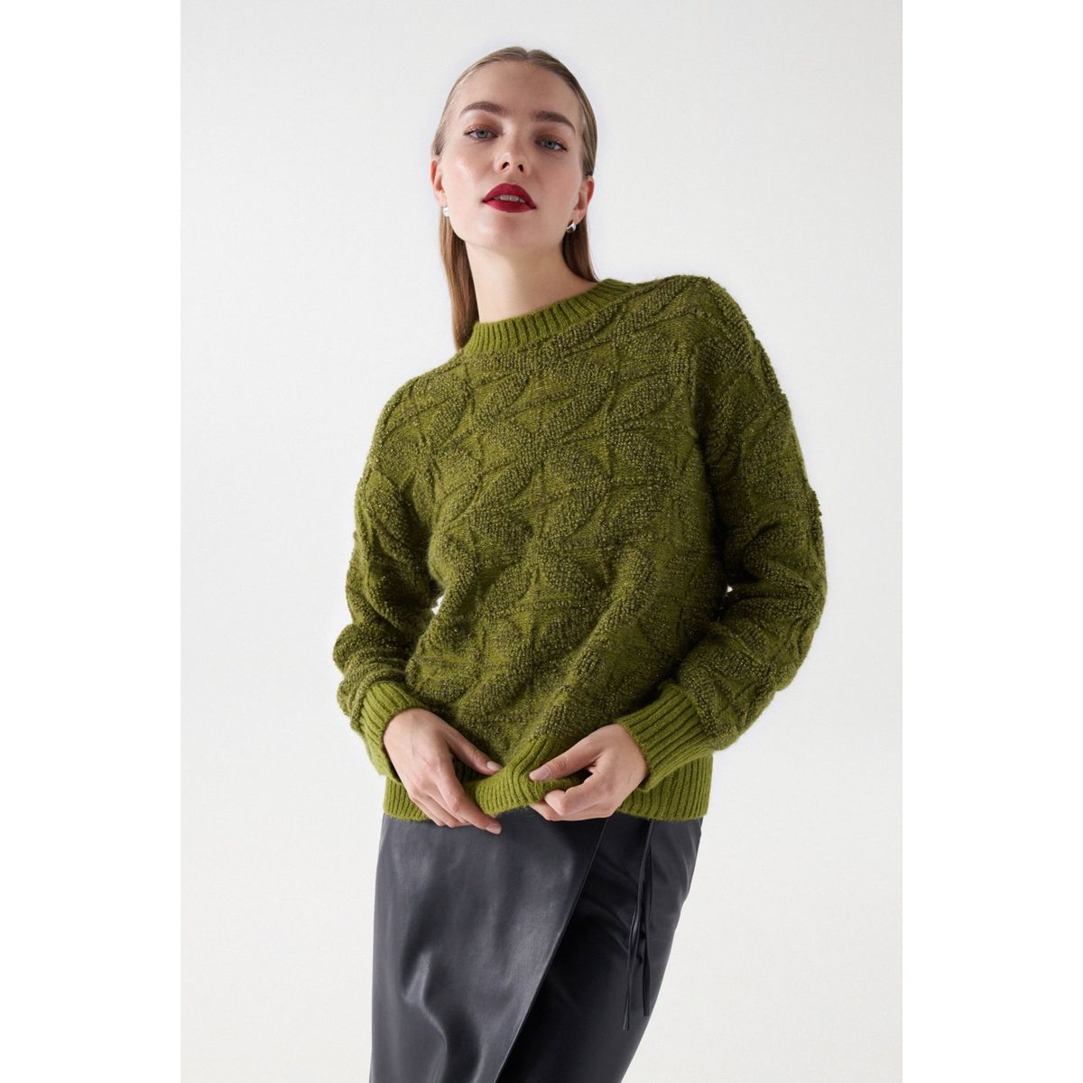 Pull mohair online vert