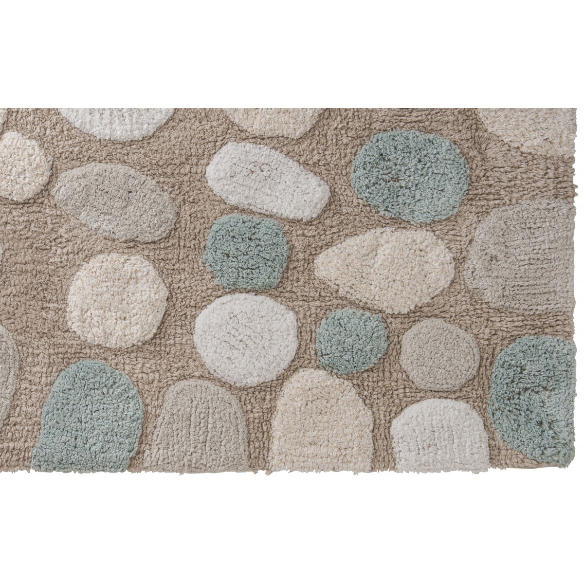 Tapis de bain déco galet en coton tufté GALET, GUY LEVASSEUR