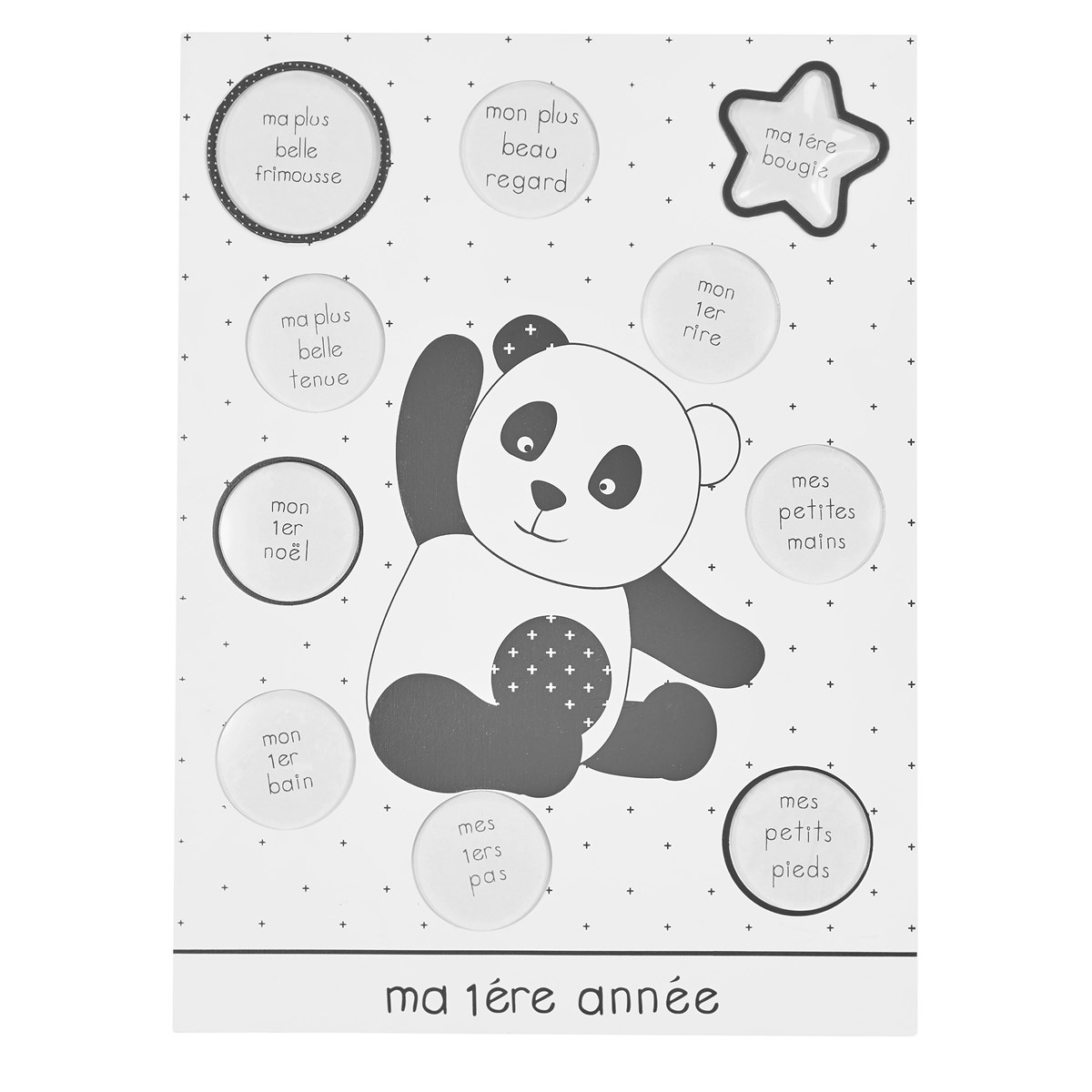 Pèle-mêle 12 photos en bois panda, SAUTHON