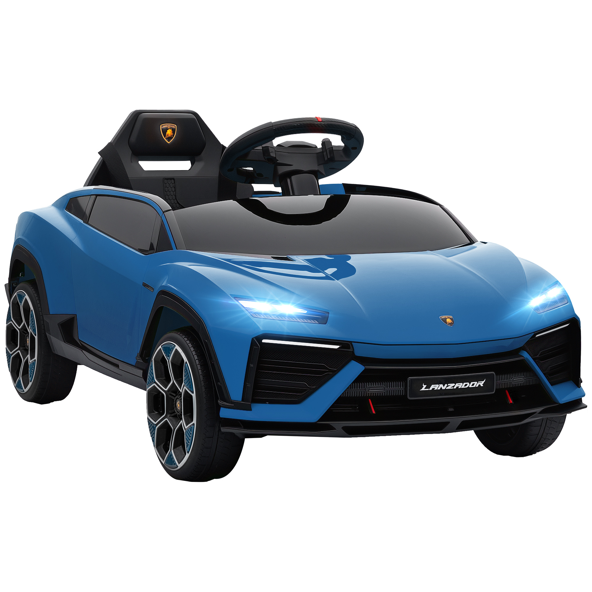 Voiture électrique à conducteur assis PP Bleu, AIYAPLAY