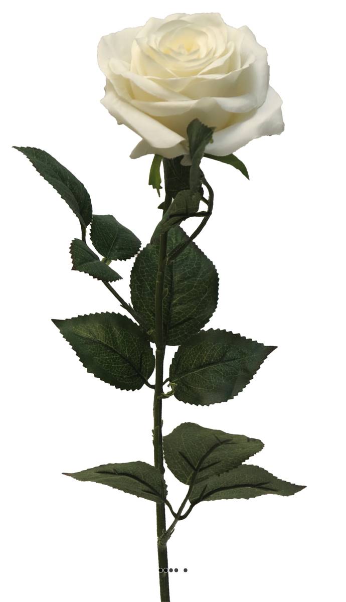 Rose factice Paris H64cm belle tête D9cm, ARTIFICIELLES