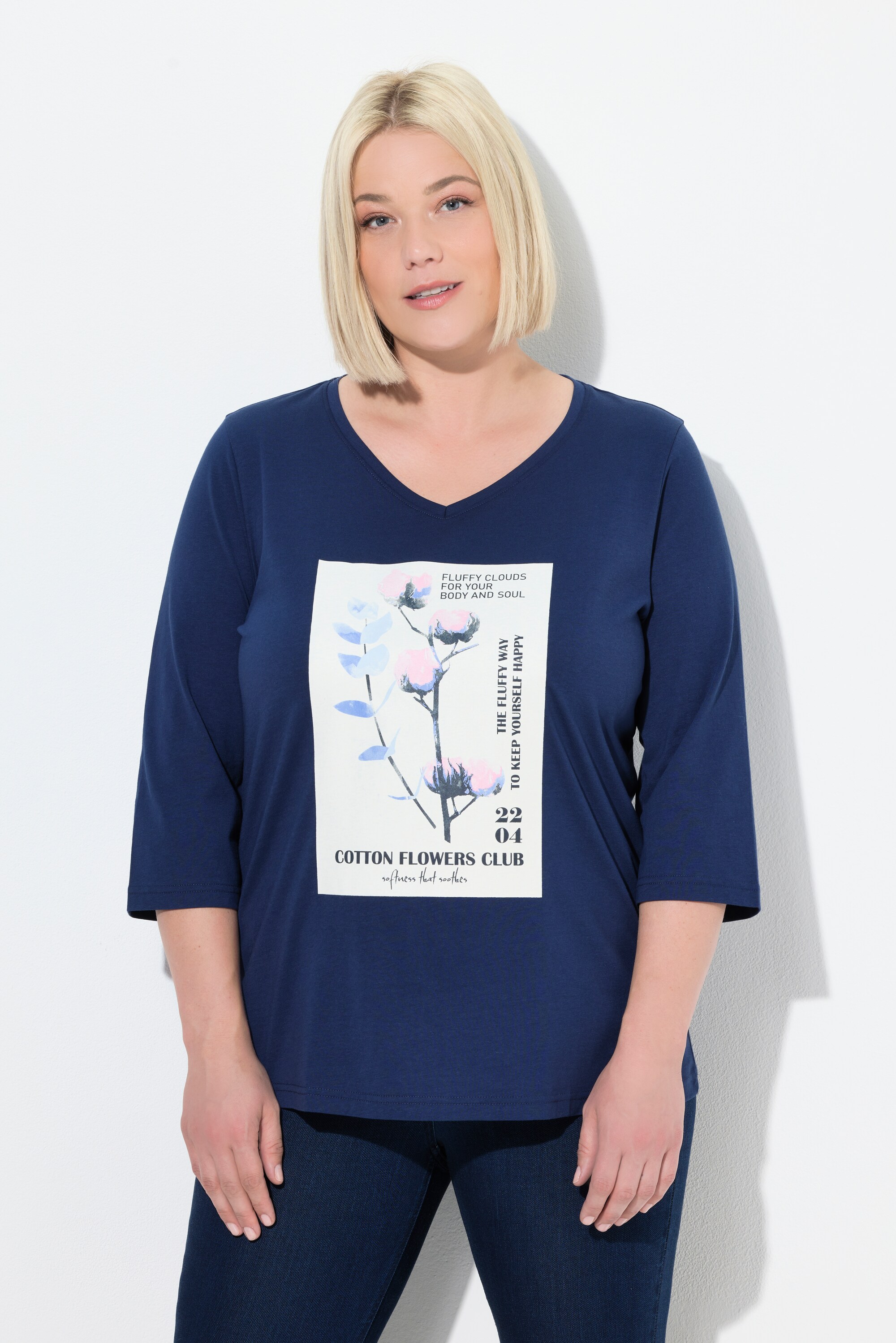 T-shirt motif branche de coton, ULLA POPKEN