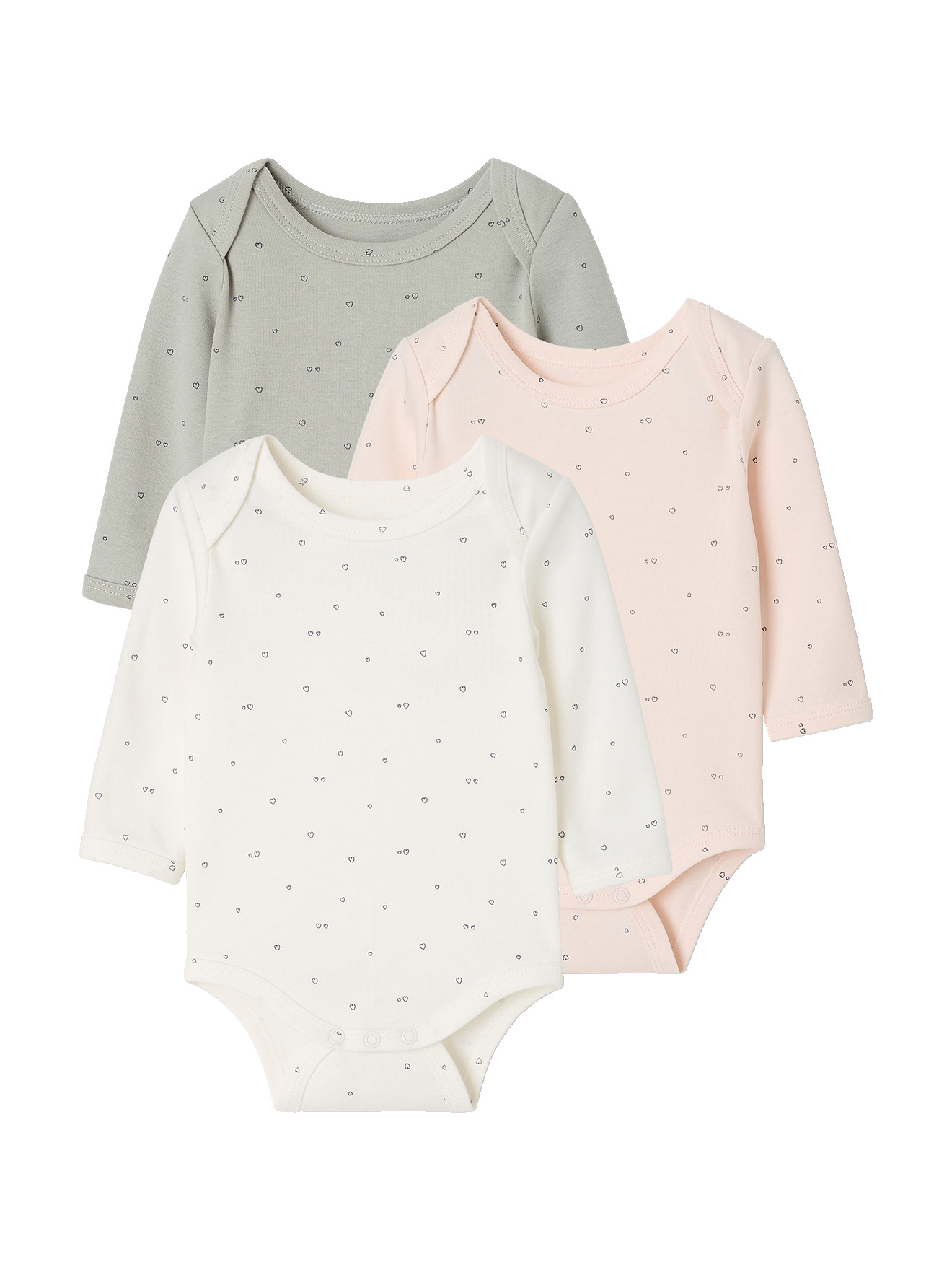 Lot de 3 bodies manches longues, VERTBAUDET