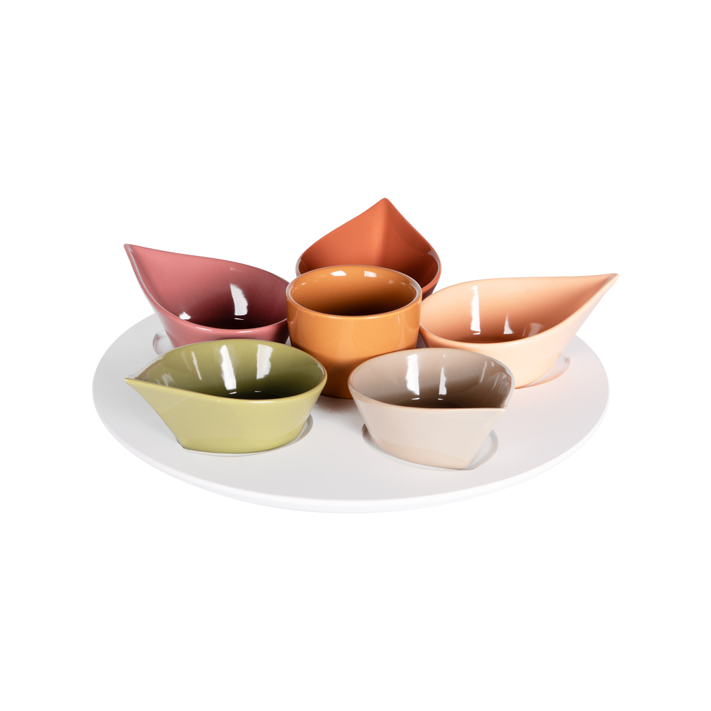 Service apéritif 7 pièces Udaipur 34 cm, TABLE PASSION