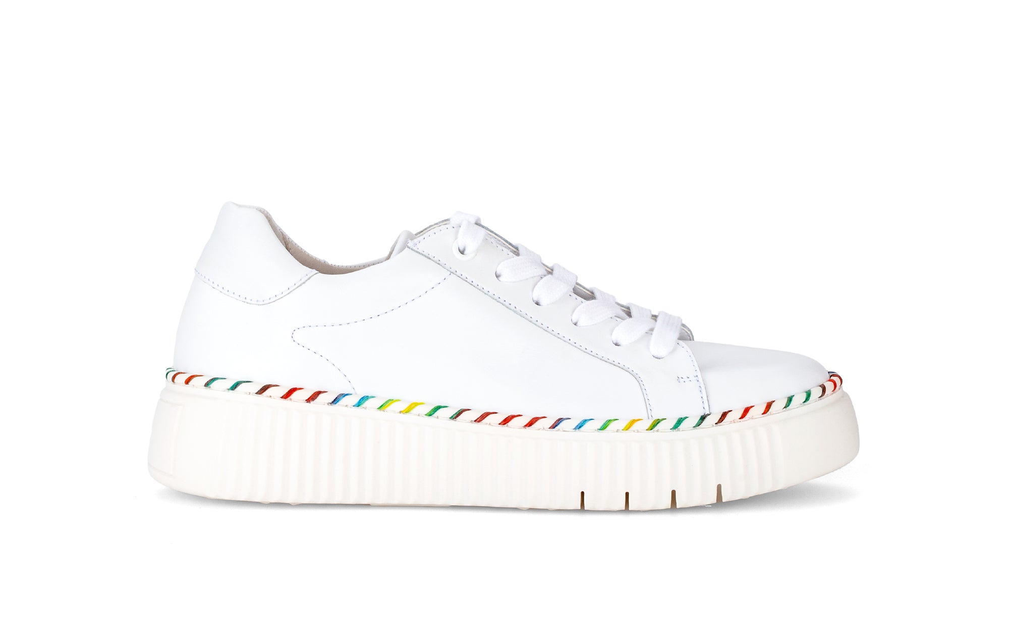 Baskets en cuir lisse à talon compensé, GABOR