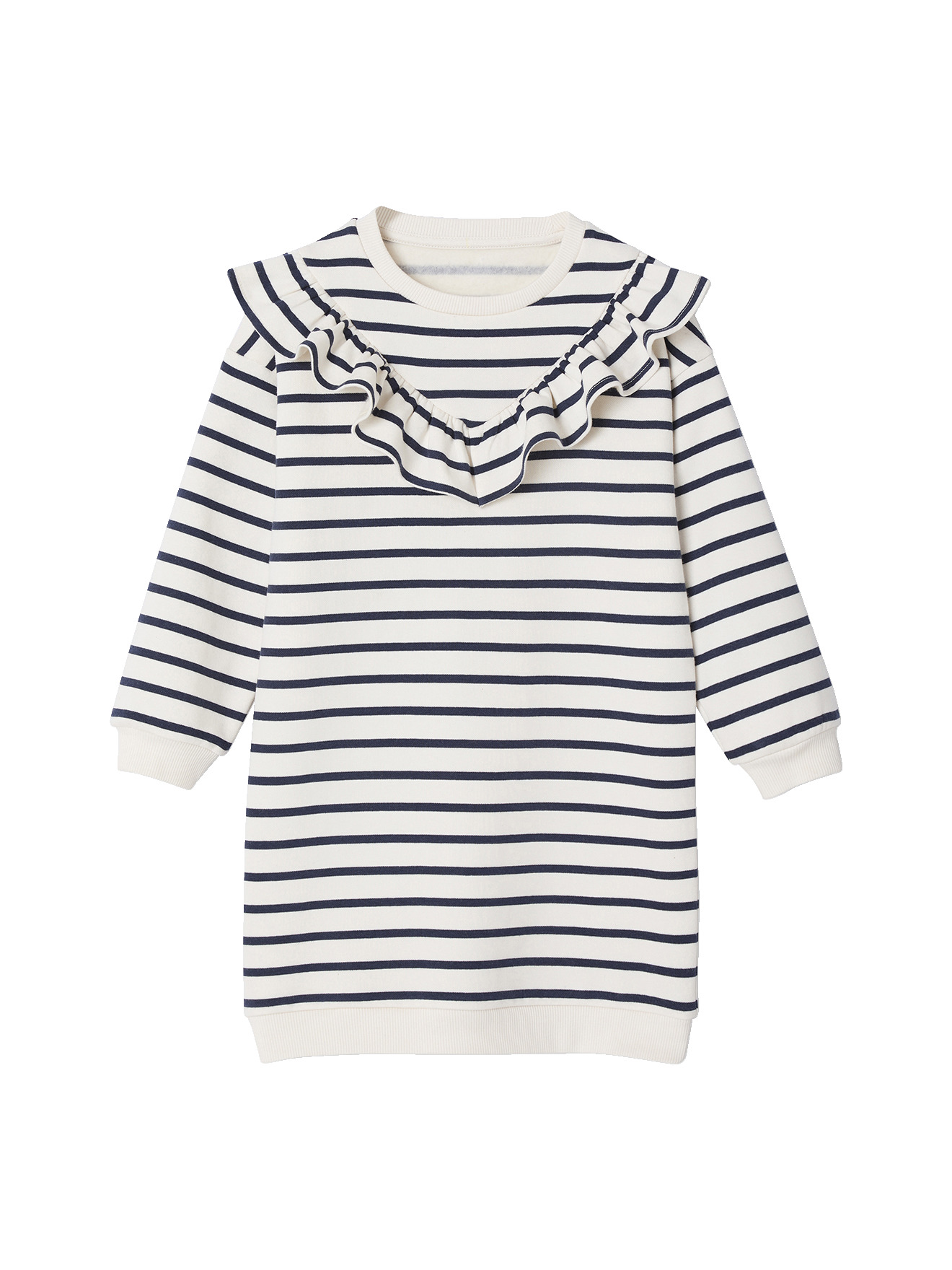 Robe en molleton à volant, VERTBAUDET