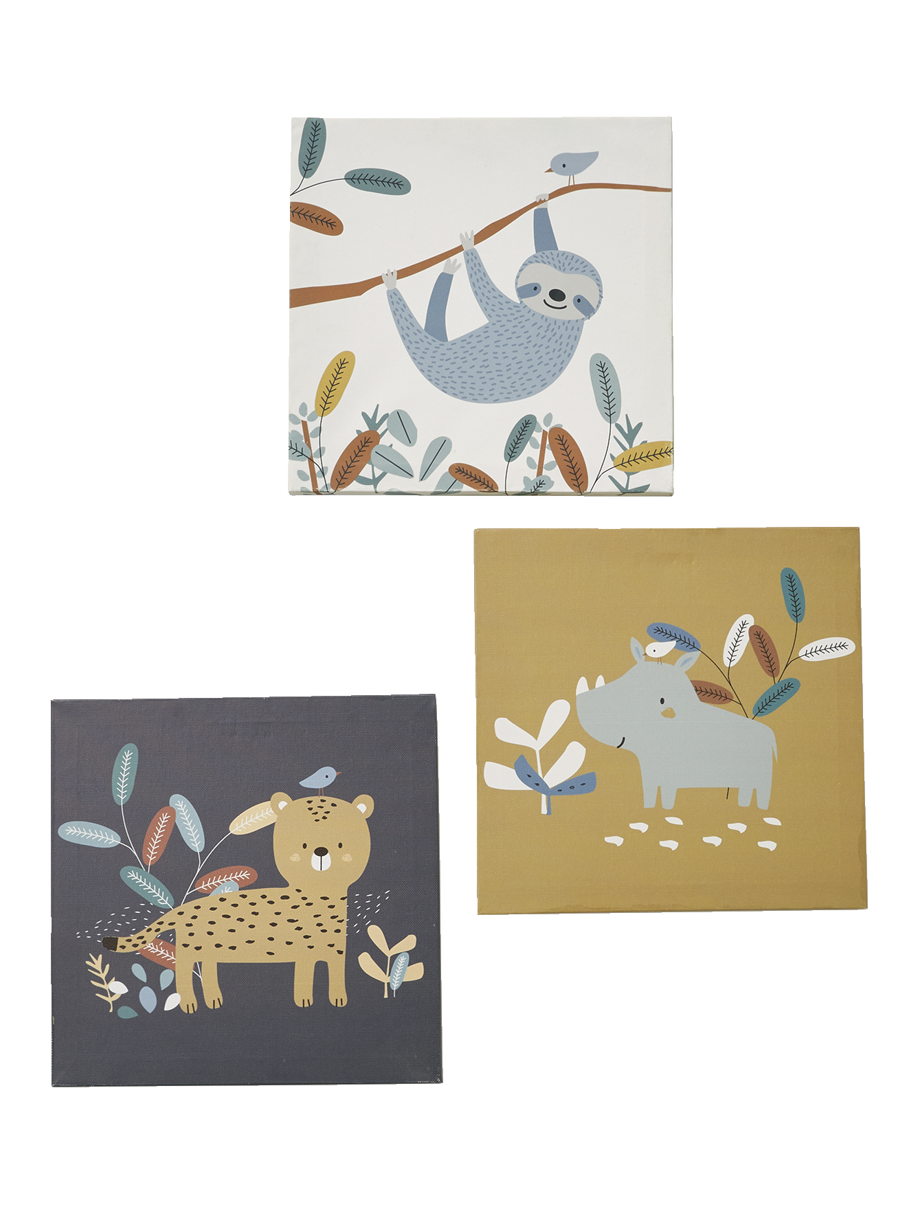 Lot de 3 toiles JUNGLE PARADISE, VERTBAUDET