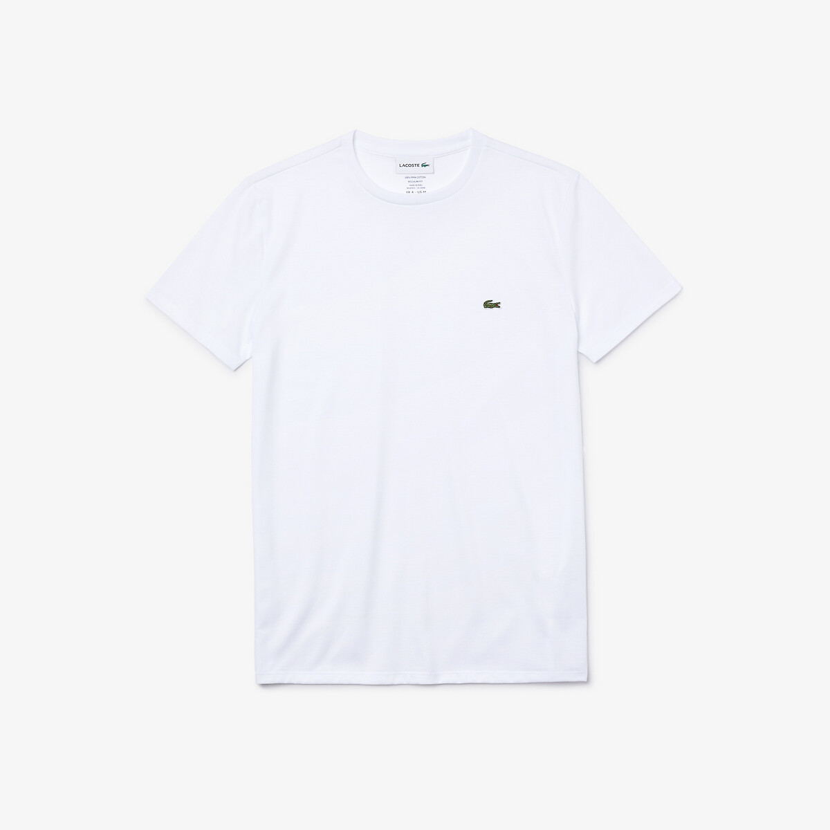 T-shirt met ronde hals, in jerseykatoen Lacoste | La Redoute